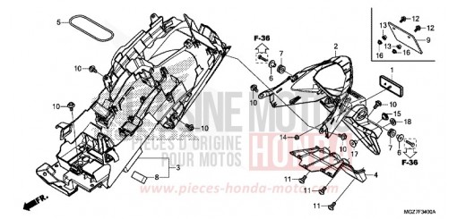 KOTFLUEGEL, HINTEN CB500XAF de 2015